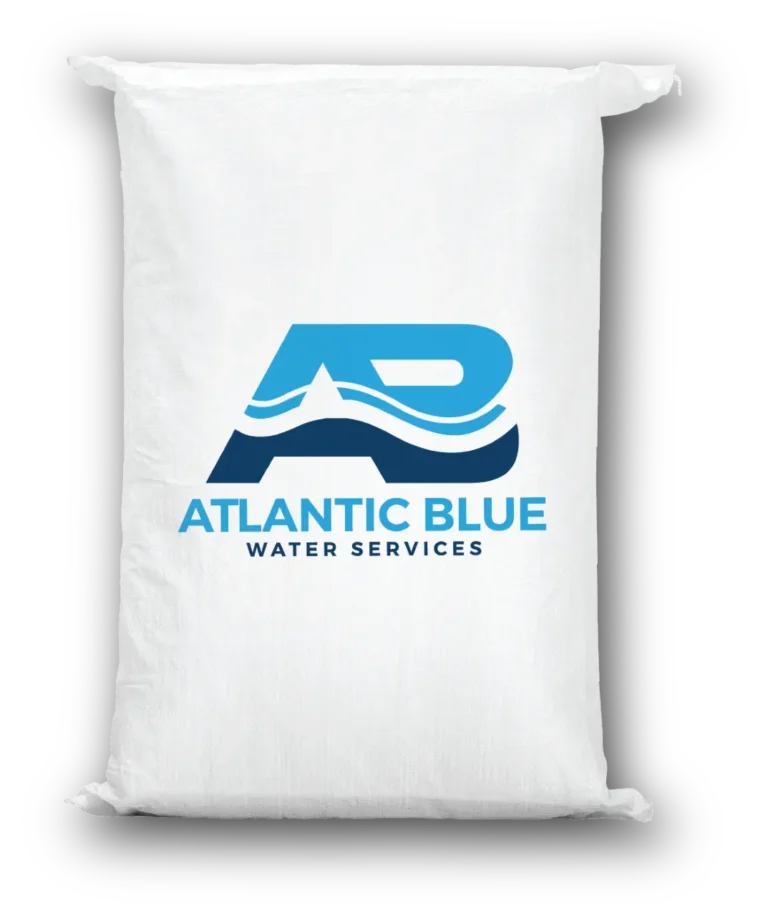 a white bag that says atlantic blue water services