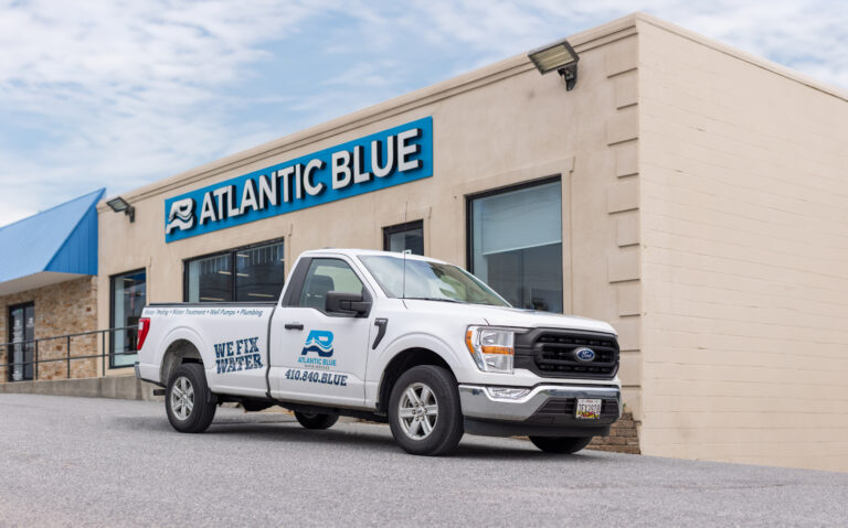Atlantic Blue Water Services pick-up service truck