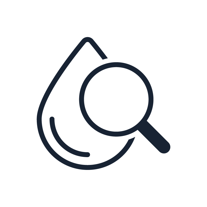 magnifying water icon