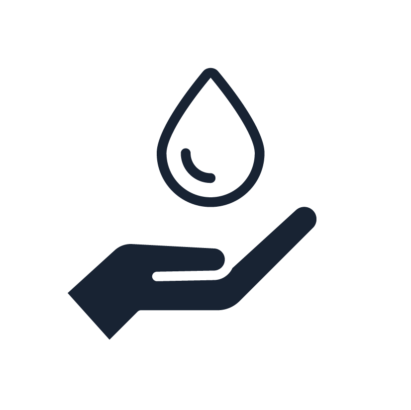 water drop hand icon
